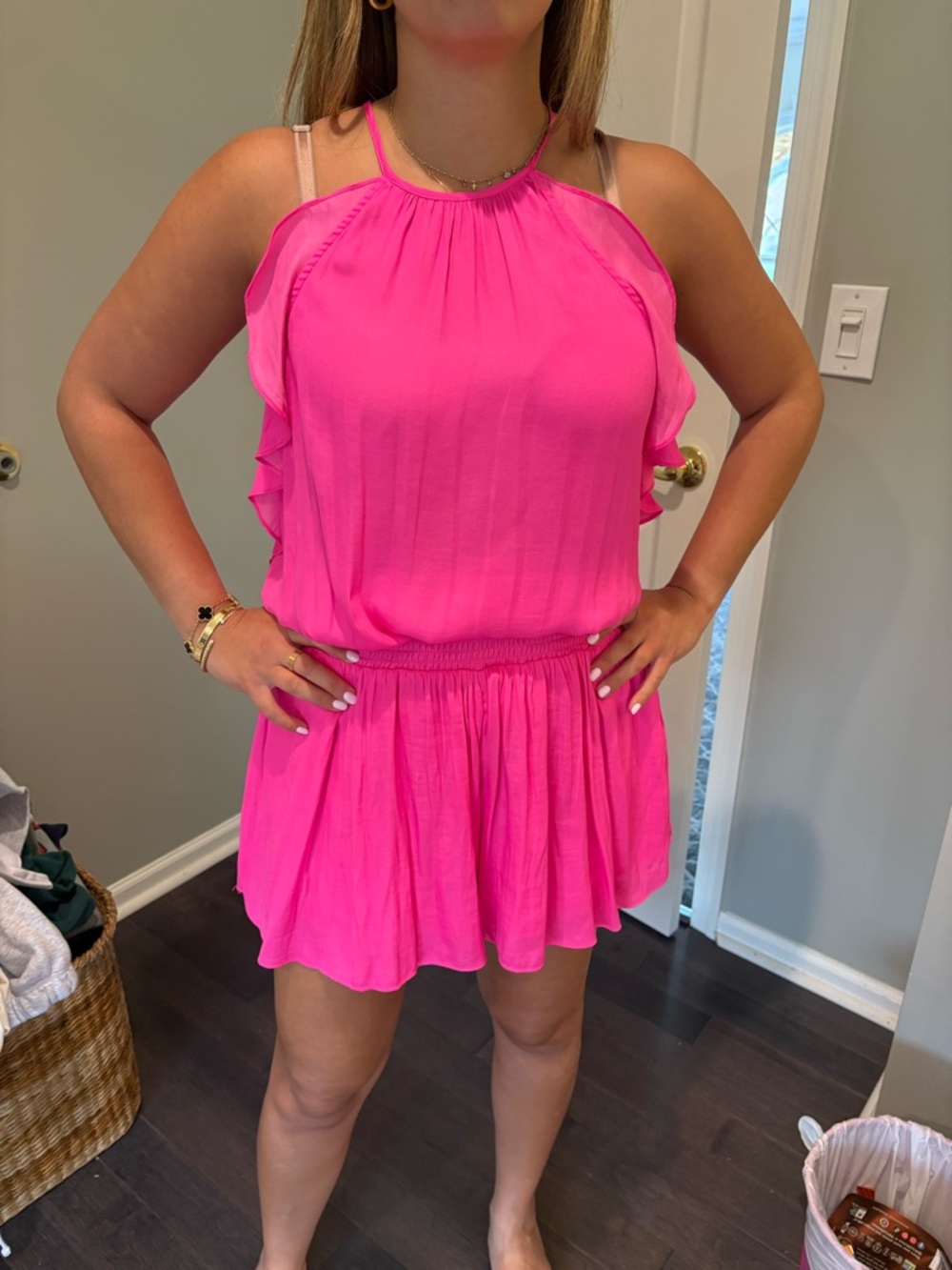 DO+BE Hot Pink Halter Romper